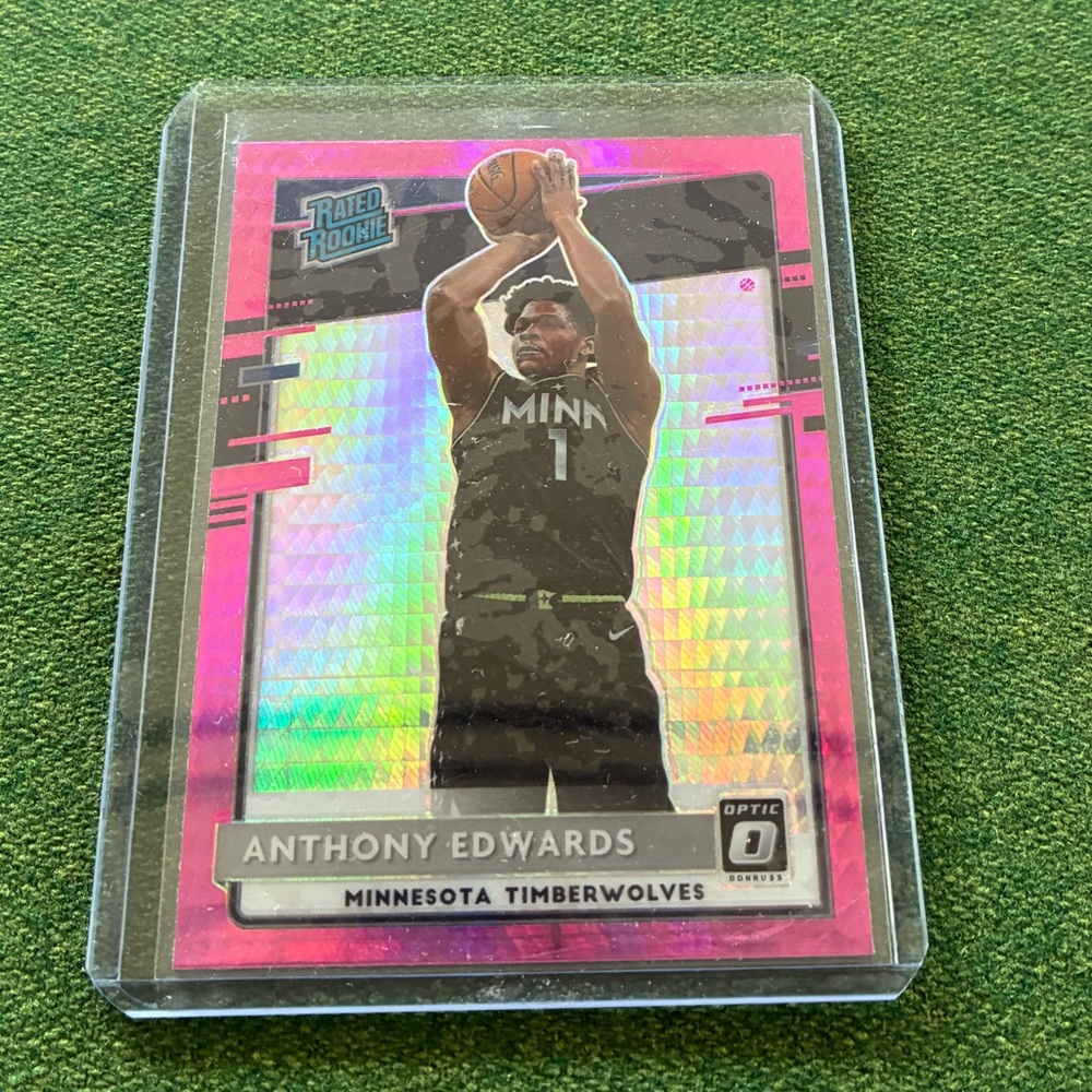 2020-21 Panini Optic ANTHONY EDWARDS PINK PULSAR PRIZM RATED ROOKIE CARD #151